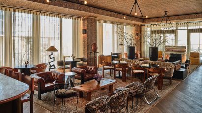 Room with multiple seating areas