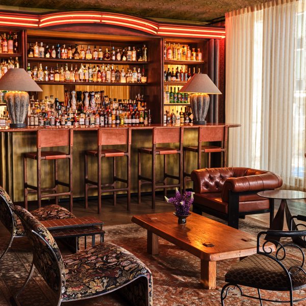Kelly Wearstler adds pattern-filled bar to Austin Proper Hotel