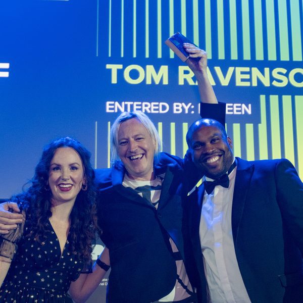 Tom Ravenscroft winning an award