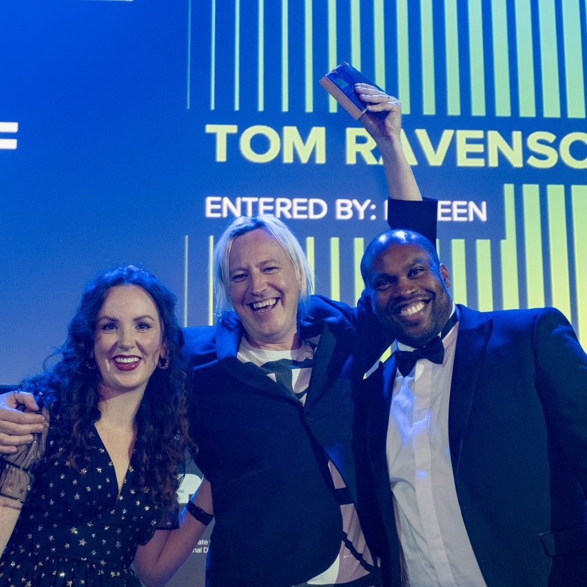 Tom Ravenscroft winning an award