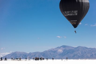 Still from the film Fly with Pacha, Into the Aerocene by Tomás Saraceno