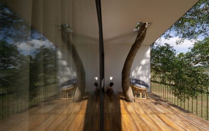 Photo of a balcony at the Vietnamese home