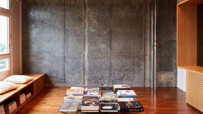 Trellick Tower apartment revamped to resemble “cool concrete loft”