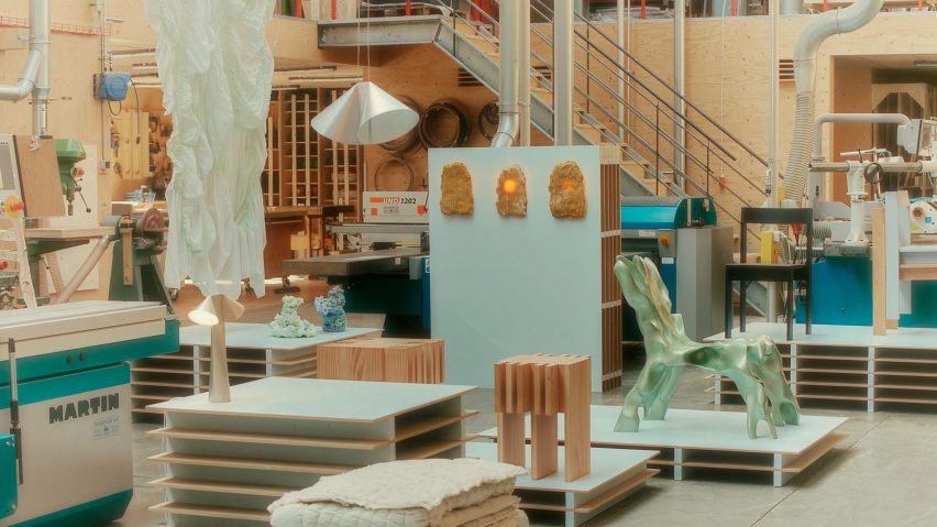 Furniture pieces at Ulurant exhibition