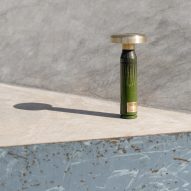 Green lamp made from shell casings