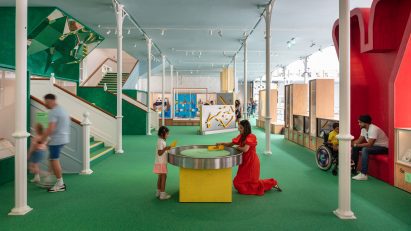 Interactive sandpit in the Play gallery