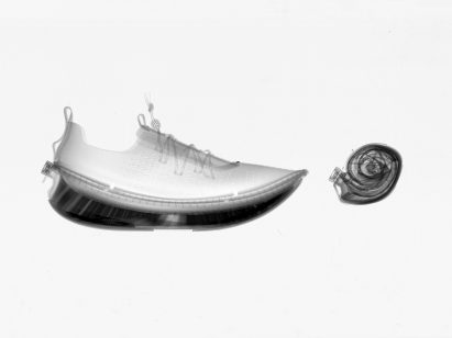 Shoe on white backdrop