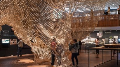 Cave Bureau's installation of a cave in mesh