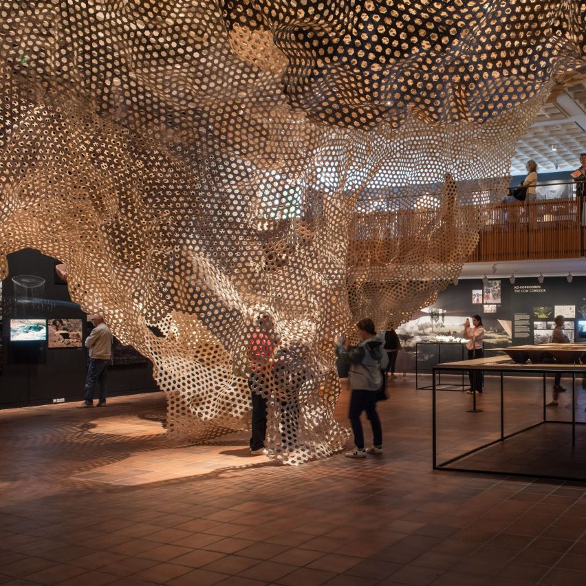 Cave Bureau's installation of a cave in mesh