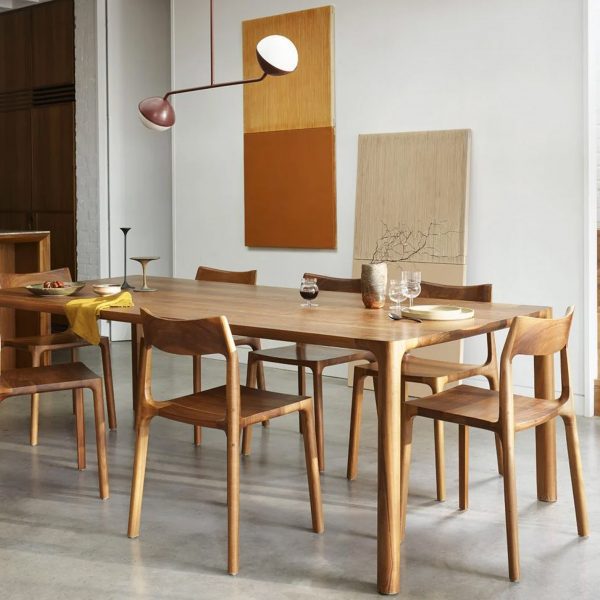 Wooden tables and chairs