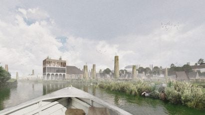 Render of a brownfield site