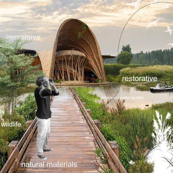 Render of a landscape architecture project by a Leeds Beckett University student