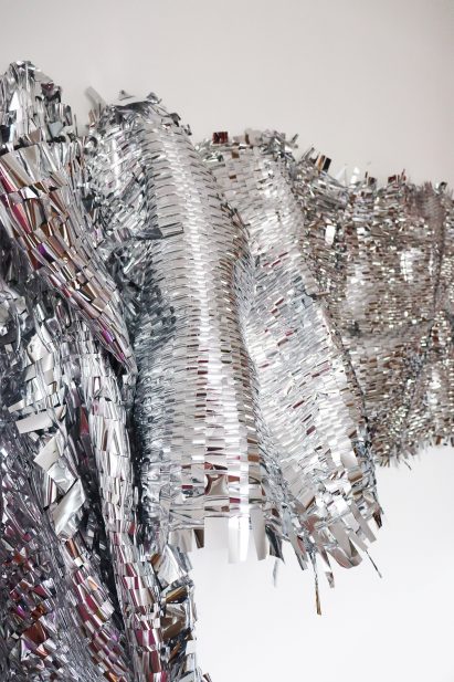 Hand-woven recycled medical foil