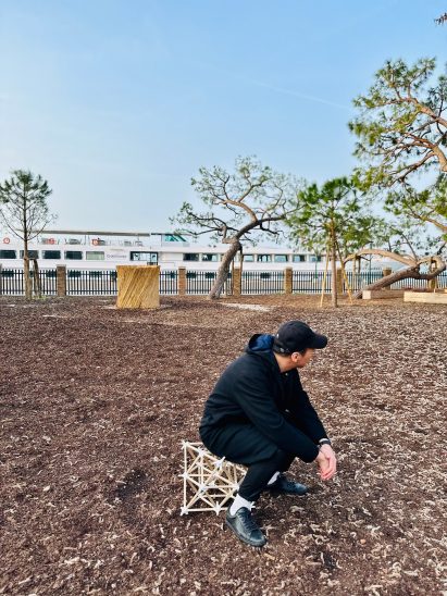 Cardboard and food waste chairs