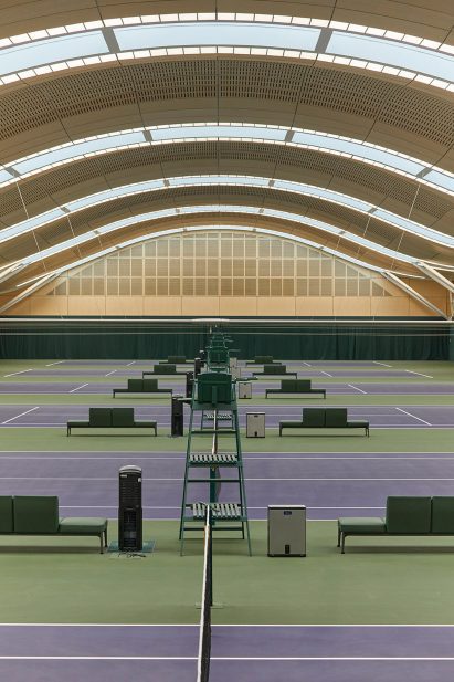 Sports venue with domed roof