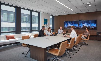 People working at a desk