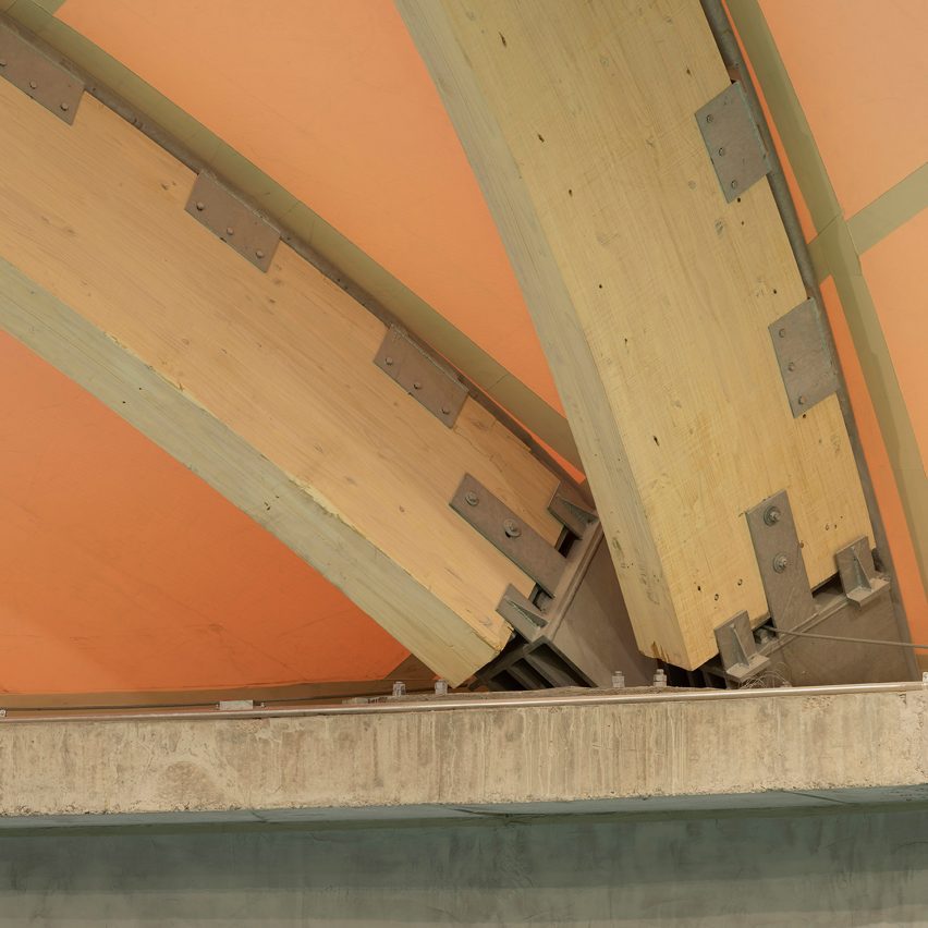 Detail of a wooden beams