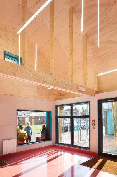 Interior of Angel Yard community space