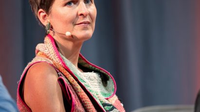 German architect Anna Heringer at the UIA World Congress of Architects 2023
