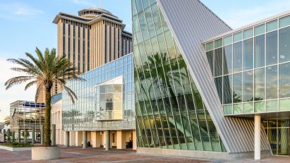 Glass-fronted museum