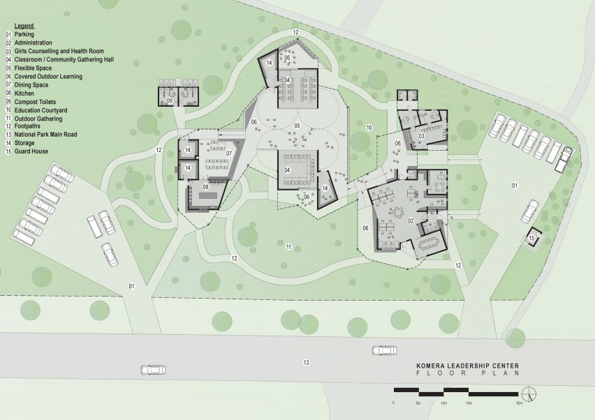 Floor plan of Komera Leadership Centre