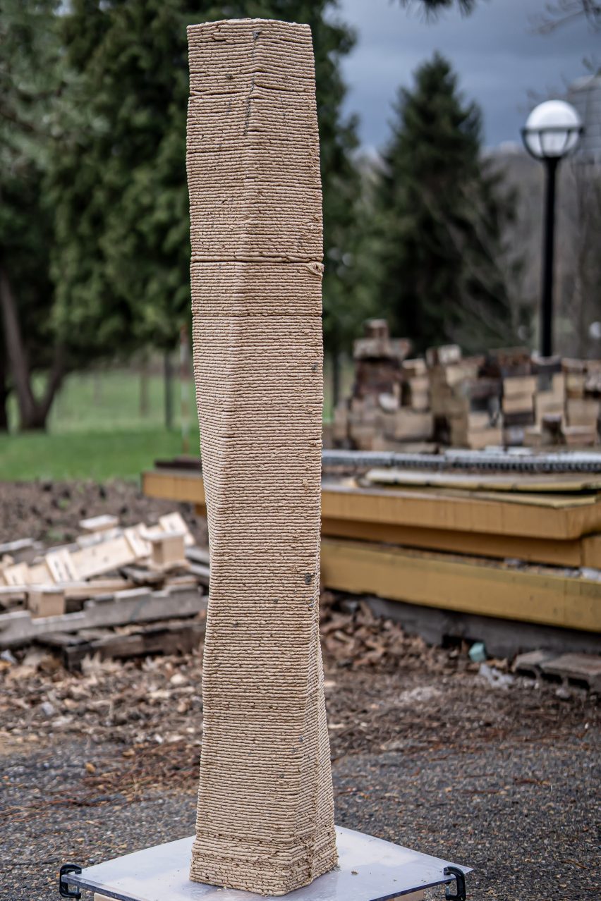 Concrete formwork made of sawdust