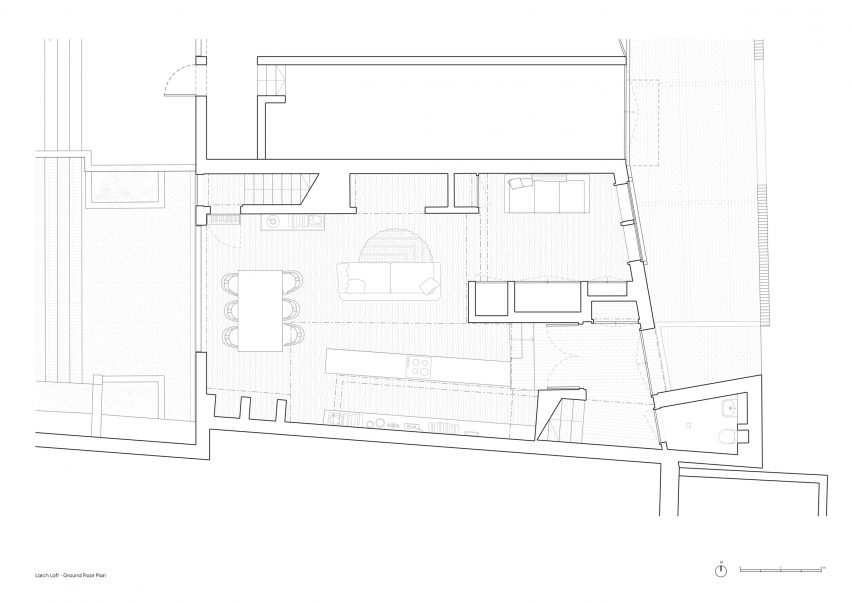 Ground floor of Larch Loft extension by Whittaker Parsons
