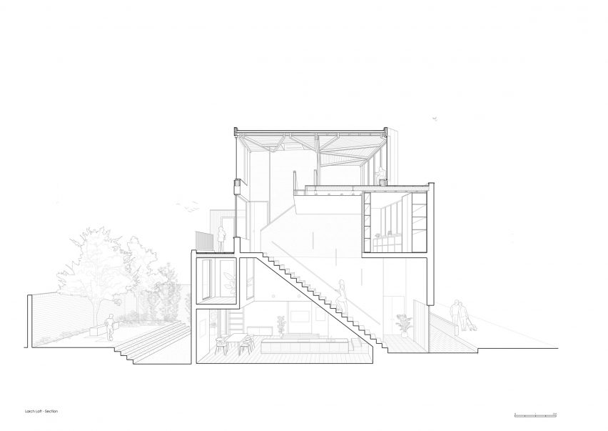 Section of Larch Loft extension by Whittaker Parsons