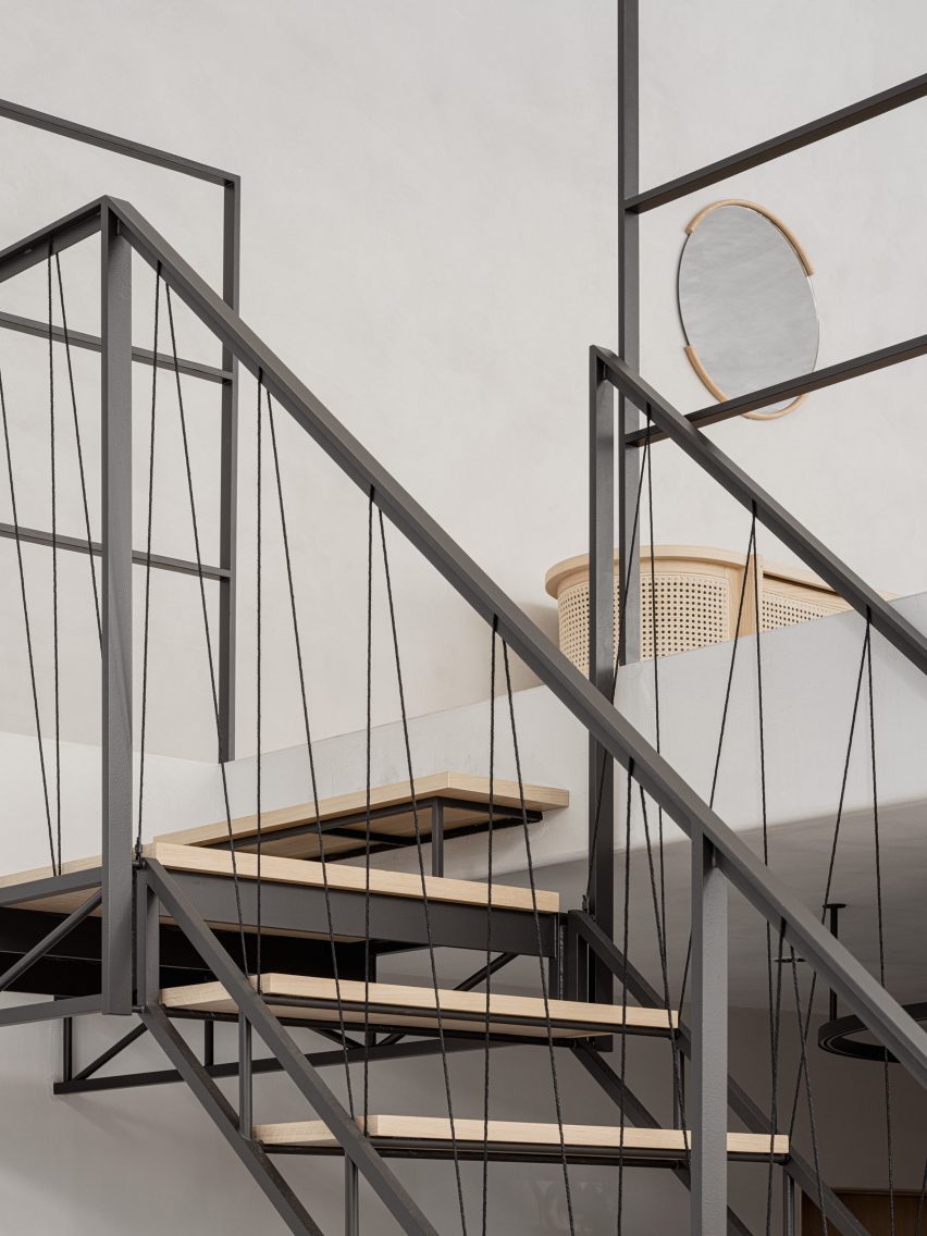 Staircase in Japanese interior store