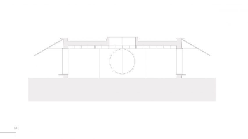 Section of the pavilion at the Dulwich Picture Gallery by Carmody Groarke