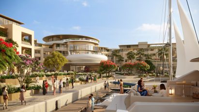 Exterior of Foster + Partners resort in Saudi Arabia