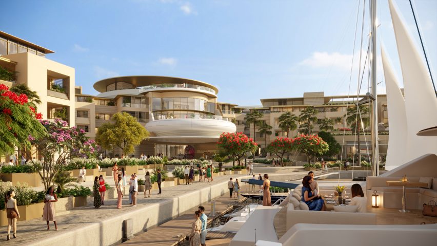 Exterior of Foster + Partners resort in Saudi Arabia