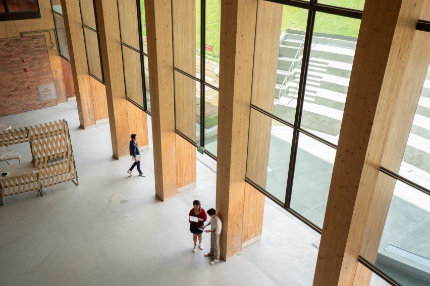 Interior of Gaia at Nanyang Technological University in Singapore by Toyo Ito