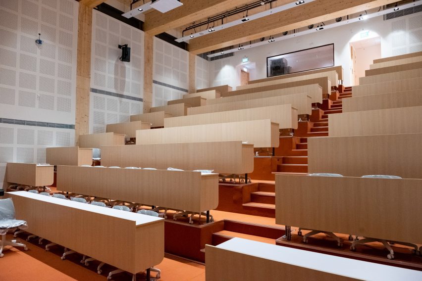 Interior of Gaia at Nanyang Technological University in Singapore by Toyo Ito