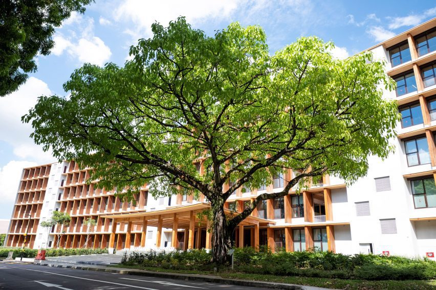 Exterior of Gaia at Nanyang Technological University in Singapore by Toyo Ito