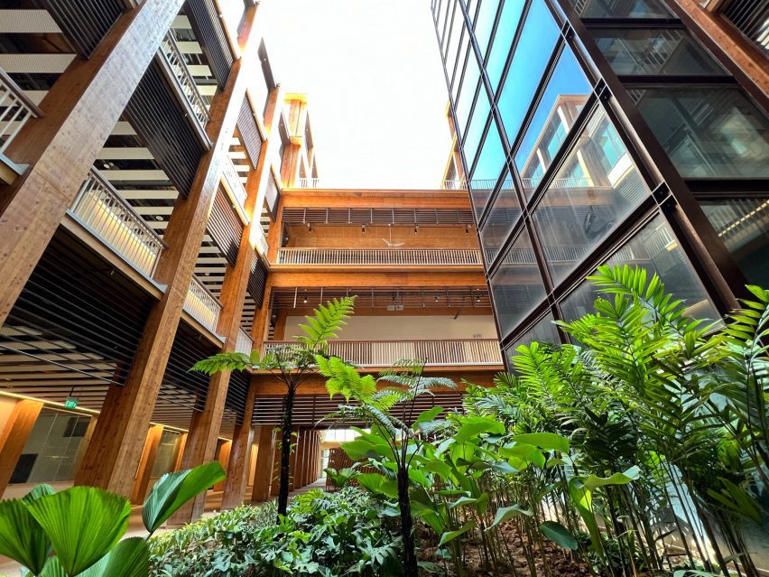 Exterior of Gaia at Nanyang Technological University in Singapore by Toyo Ito