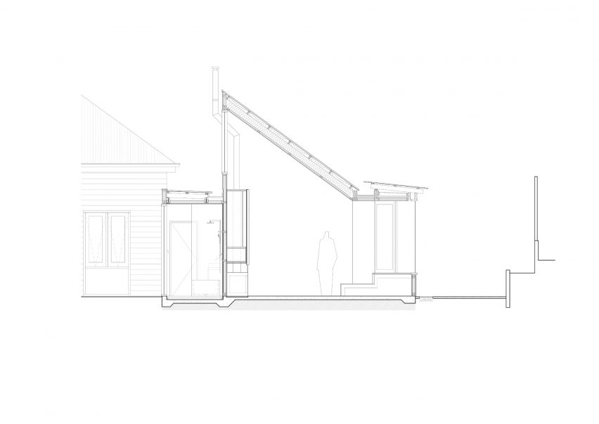 Section of Shadow House by Grotto Studio