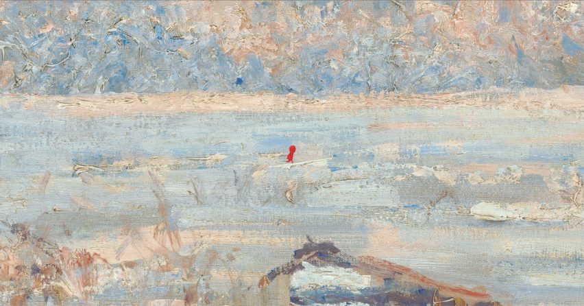Still from The Master's Pupil game by Pat Naoum with a Claude Monet painting