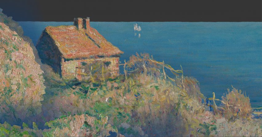 Still from The Master's Pupil game by Pat Naoum with a Claude Monet painting