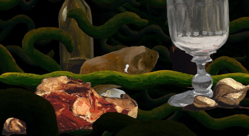Still from The Master's Pupil game by Pat Naoum with a Claude Monet painting