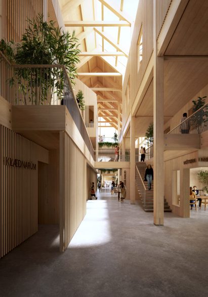 Interior render of University of the Faroe Islands