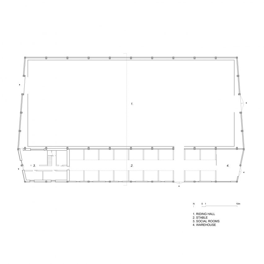 Floor plan of Horse House by Wiercinski Studio