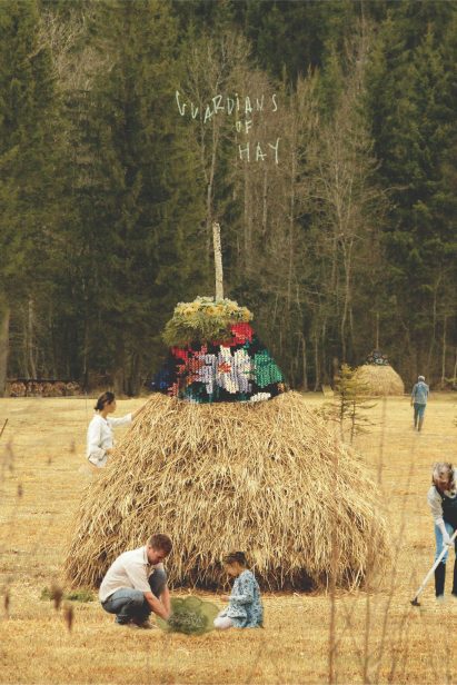 Visualisation showing haystack with figures around it