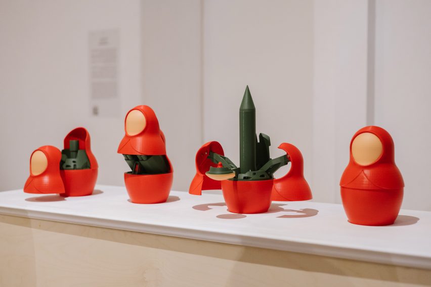 Design display of Russian dolls at Jerusalem Design Week