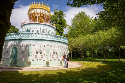 Ceramic tile clad pavilion