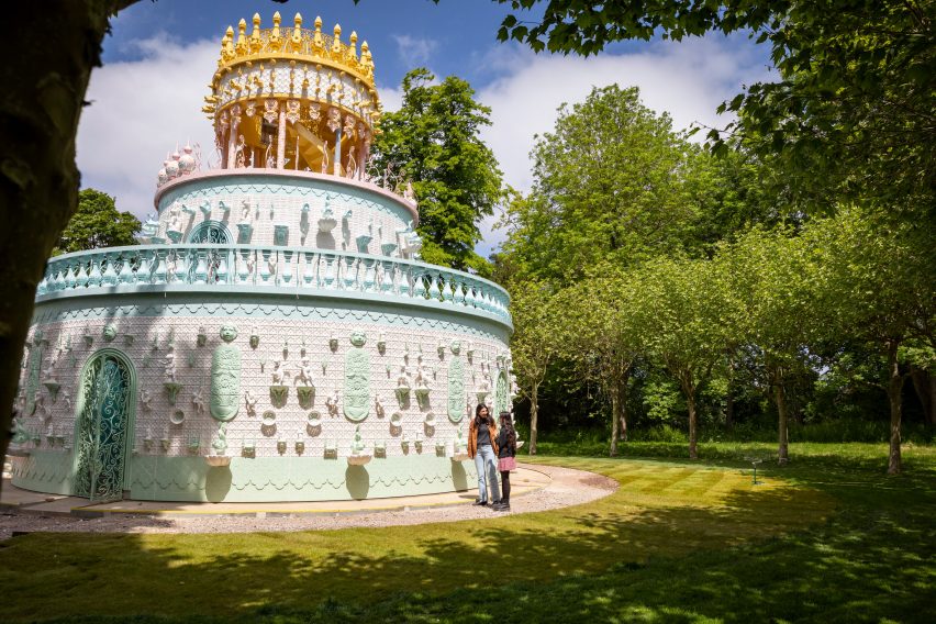 Ceramic tile clad pavilion