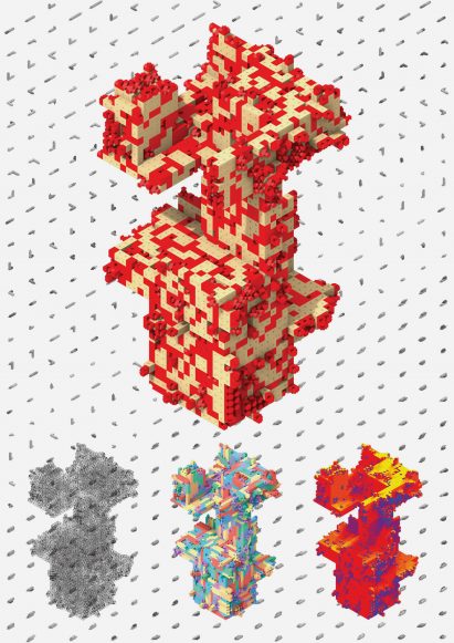 3D diagrammatic visualisations of an automated factory for electric car production