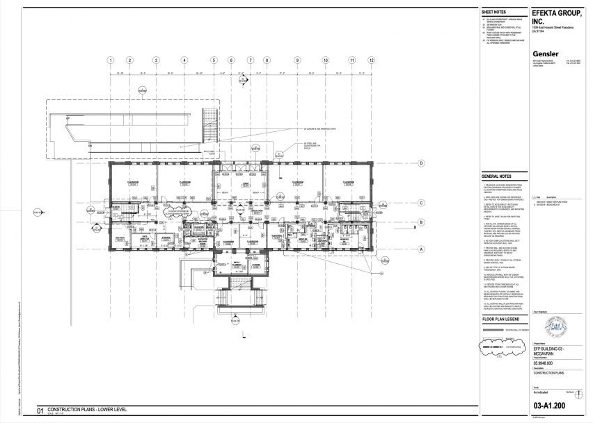 Lower level construction plan