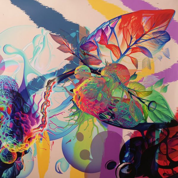 Colourful digital image by Sheffield Hallam University student