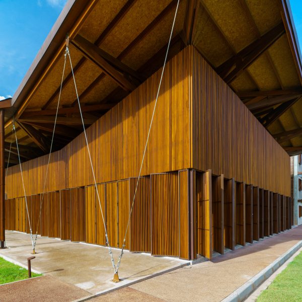 Pivoting wooden panels